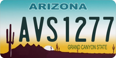 AZ license plate AVS1277