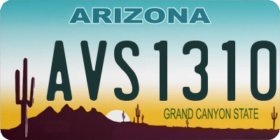 AZ license plate AVS1310