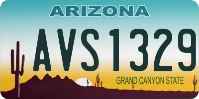 AZ license plate AVS1329