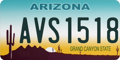 AZ license plate AVS1518