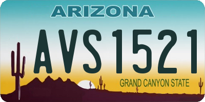 AZ license plate AVS1521