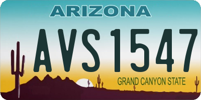 AZ license plate AVS1547