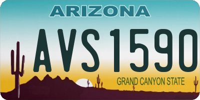 AZ license plate AVS1590