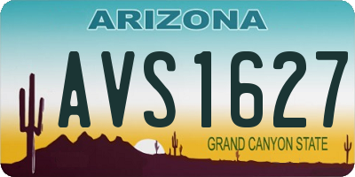 AZ license plate AVS1627