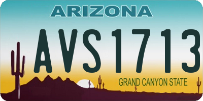AZ license plate AVS1713