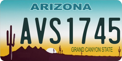 AZ license plate AVS1745