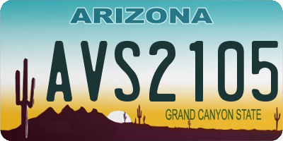 AZ license plate AVS2105