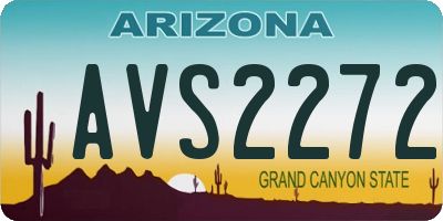 AZ license plate AVS2272