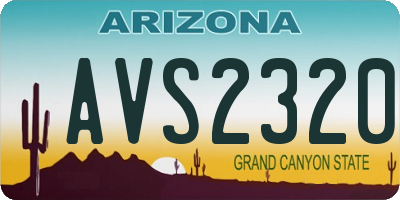 AZ license plate AVS2320