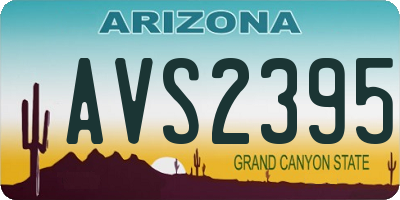 AZ license plate AVS2395