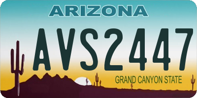 AZ license plate AVS2447