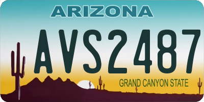 AZ license plate AVS2487