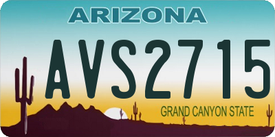 AZ license plate AVS2715