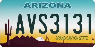 AZ license plate AVS3131