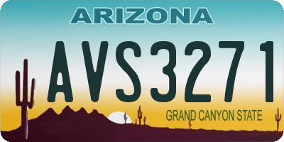 AZ license plate AVS3271