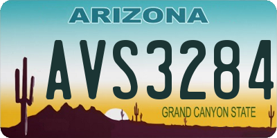AZ license plate AVS3284