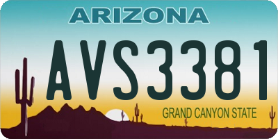 AZ license plate AVS3381