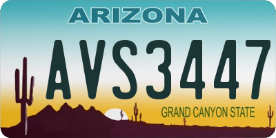 AZ license plate AVS3447
