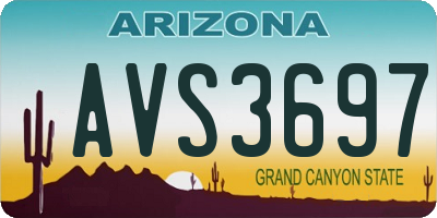 AZ license plate AVS3697