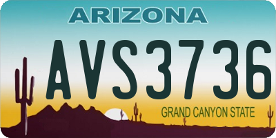 AZ license plate AVS3736