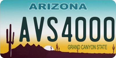 AZ license plate AVS4000
