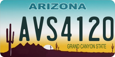 AZ license plate AVS4120