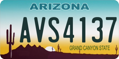 AZ license plate AVS4137