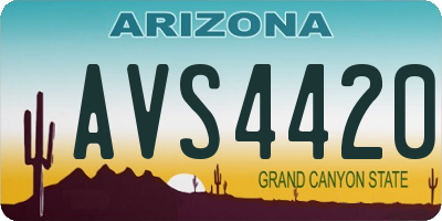 AZ license plate AVS4420