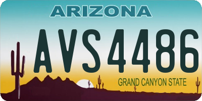 AZ license plate AVS4486