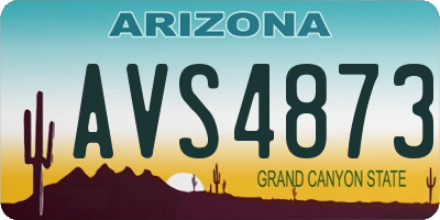 AZ license plate AVS4873