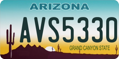 AZ license plate AVS5330