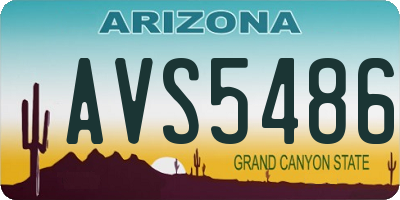 AZ license plate AVS5486