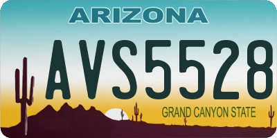 AZ license plate AVS5528
