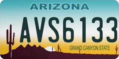 AZ license plate AVS6133