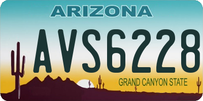 AZ license plate AVS6228