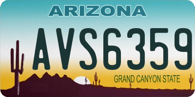AZ license plate AVS6359