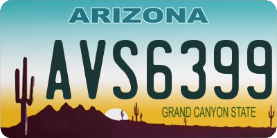 AZ license plate AVS6399