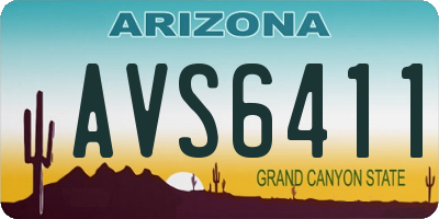 AZ license plate AVS6411