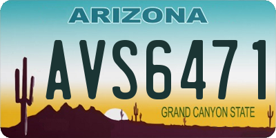 AZ license plate AVS6471
