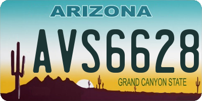 AZ license plate AVS6628
