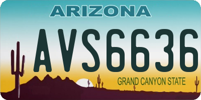 AZ license plate AVS6636