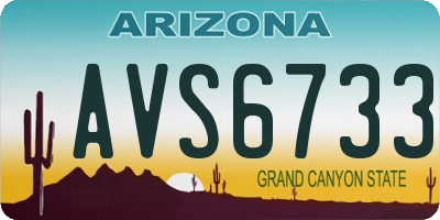 AZ license plate AVS6733