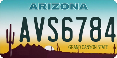 AZ license plate AVS6784