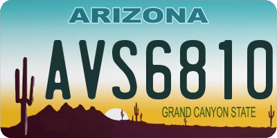 AZ license plate AVS6810