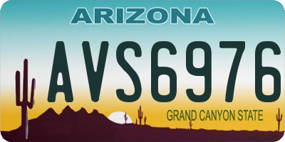AZ license plate AVS6976