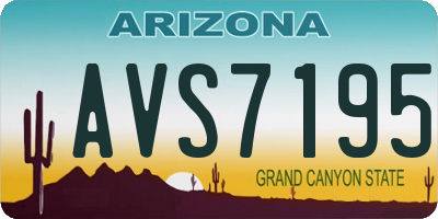AZ license plate AVS7195