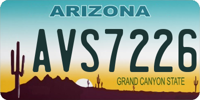 AZ license plate AVS7226