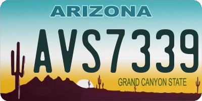 AZ license plate AVS7339