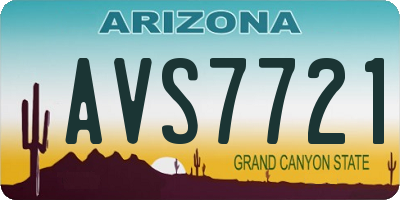 AZ license plate AVS7721