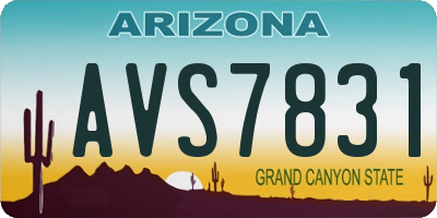 AZ license plate AVS7831